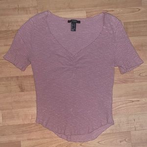 Forever 21 blush color crop top, size large